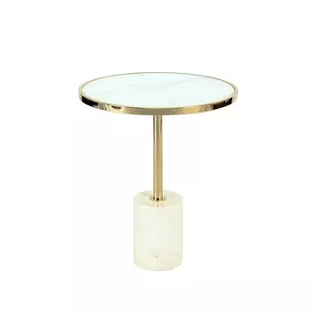 Столик приставной Dekala 46 белый/золотой