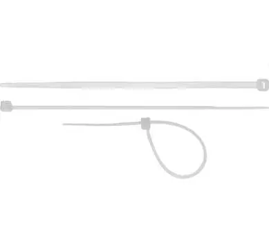 Стяжка кабельная (хомут), 160х2,5 мм белые, (100 шт/уп)