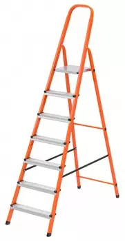 Стремянка, 7 ступеней, стальная //Сибртех
