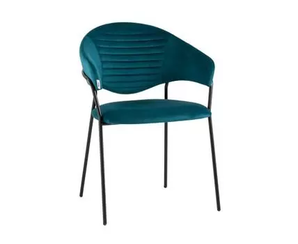 Стул Алексис велюр сине-зелёный