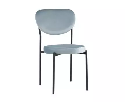 Стул Барбара велюр серо-голубой