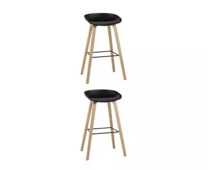 Стул барный LIBRA ЧЕРНЫЙ 2 шт