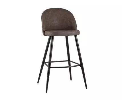 Стул барный Лион коричневая экокожа