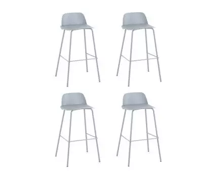 Стул барный Mist серо-голубой 4 шт