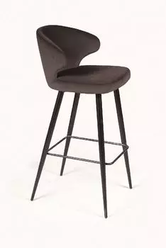 Стул барный Richard, бархат коричневый 12