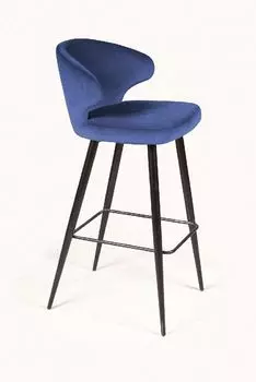 Стул барный Richard, бархат синий 29