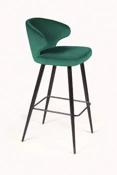 Стул барный Richard, бархат зеленый 19