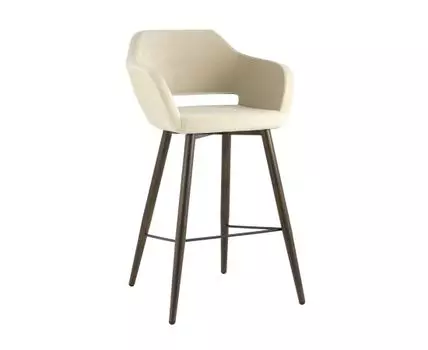 Стул барный Саймон велюр бежевый