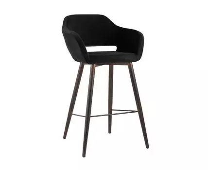 Стул барный Саймон велюр черный