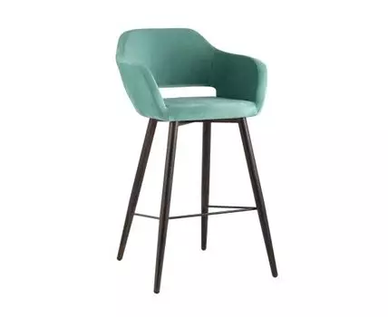 Стул барный Саймон велюр морской