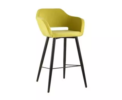 Стул барный Саймон велюр золотистый