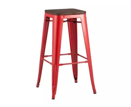 Стул барный TOLIX WOOD красный глянцевый