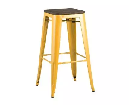 Стул барный TOLIX WOOD желтый