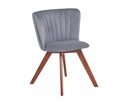 Стул Bella серый, темный орех