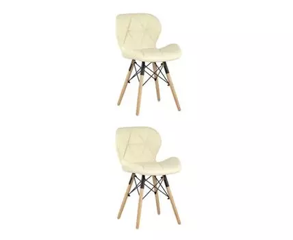 Стул Бон экокожа бежевый 2 шт.