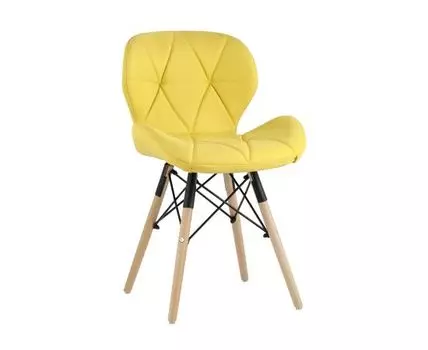 Стул Бон рогожка желтый
