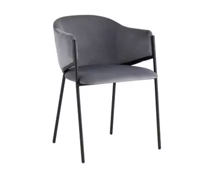 Стул Brace велюр серый