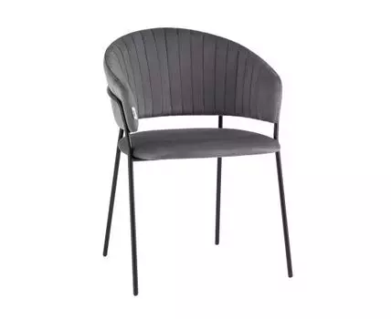 Стул Бруно велюр серый