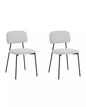 Стул Chao светло-серый черные ножки 2 шт.