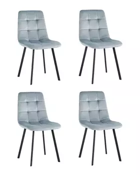 Стул Chilly велюр серо-голубой 4 шт.