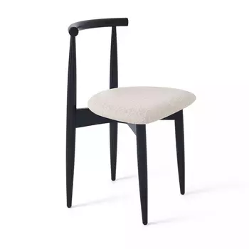 Стул Diana, бук натуральный (эмаль черная), бежевый