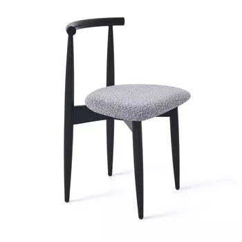 Стул Diana, бук натуральный (эмаль черная), серый