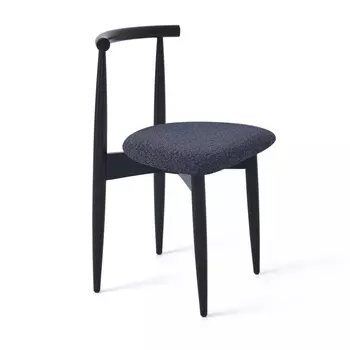 Стул Diana, бук натуральный (эмаль черная), темно-серый