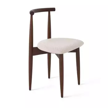 Стул Diana, бук натуральный (тонированный коричневым лаком), бежевый