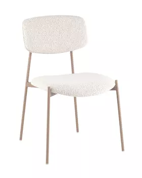 Стул Doe без подлокотников светло-бежевый бежевые ножки