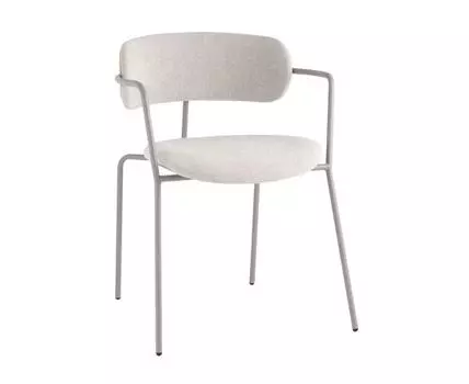 Стул Дженни букле светло-серый каркас серый муар