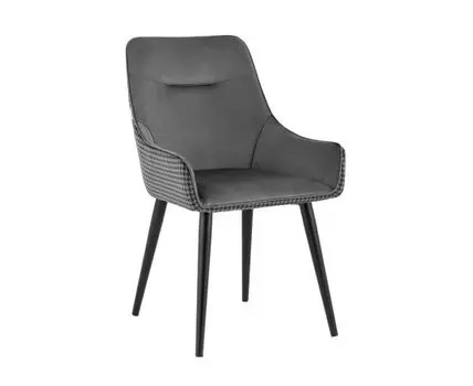 Стул Джоан велюр серый гусиная лапка