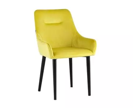 Стул Джоан велюр жёлтый