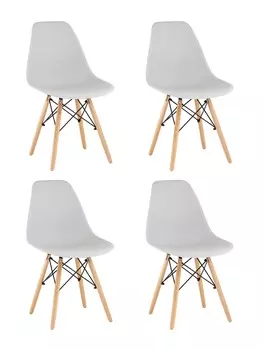 Стул Eames Style DSW светло-серый x4 (разборный каркас)