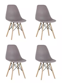 Стул Eames Style DSW темно-бежевый x4 (разборный каркас)