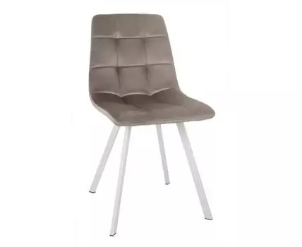 Стул Easy латте с белыми ножками