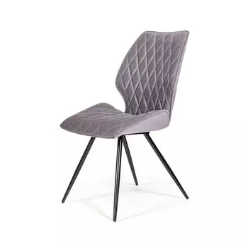 Стул Flash ромб, бархат светло-серый 26