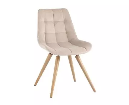 Стул Флекс на деревянных ножках велюр бежевый