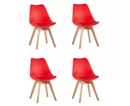 Стул FRANKFURT NEW красный 4 шт