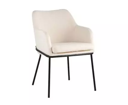 Стул Кози ткань букле молочный