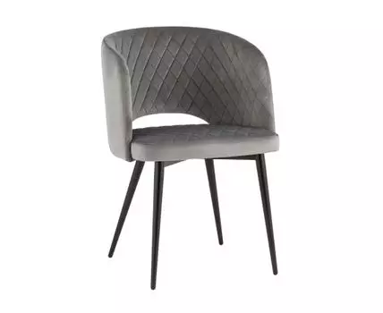 Стул-кресло Дарелл велюр серый