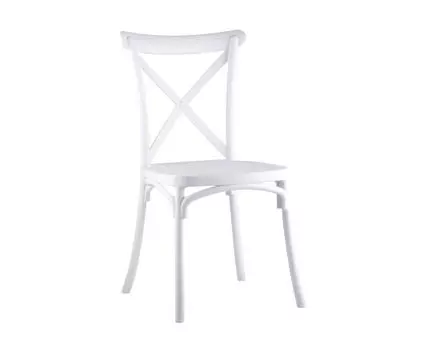 Стул Кроссбэк пластиковый белый