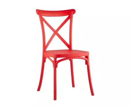 Стул Кроссбэк пластиковый красный
