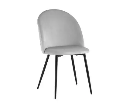 Стул Lilly велюр серебристый