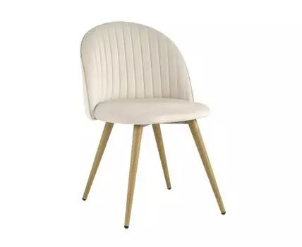 Стул Лион Страйпс велюр кремовый