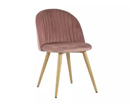 Стул Лион Страйпс велюр розовый