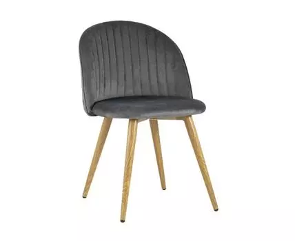 Стул Лион Страйпс велюр серый