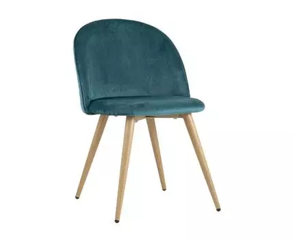 Стул Лион велюр с ромбами аквамарин