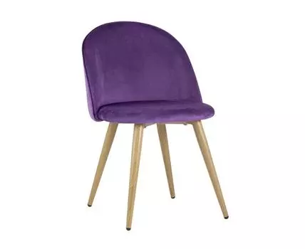 Стул Лион велюр с ромбами лиловый