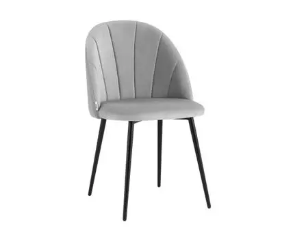 Стул Логан велюр светло-серый