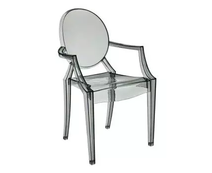 Стул Louis Ghost прозрачный серый